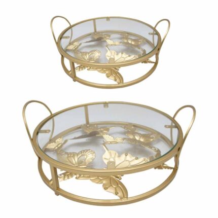 Thumbnail: Round Butterfly Biscuit Stand 2pc
